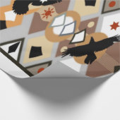 Native American Crow Wrapping Paper Cadeaupapier (Hoek)