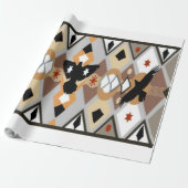 Native American Crow Wrapping Paper Cadeaupapier (Uitgerold)