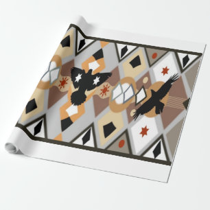 Native American Crow Wrapping Paper Cadeaupapier