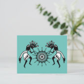 Native American Culture - Sun Dancing Kokopelli 1 Briefkaart (Staand voorkant)