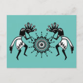 Native American Culture - Sun Dancing Kokopelli 1 Briefkaart (Voorkant)