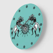 Native American Culture - Sun Dancing Kokopelli 1 Grote Klok (Hoek)