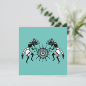 Native American Culture - Sun Dancing Kokopelli 1 Kaart (Staand voorkant)