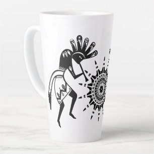 Native American Culture - Sun Dancing Kokopelli 1 Latte Mok