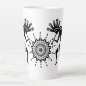 Native American Culture - Sun Dancing Kokopelli 1 Latte Mok (Voorkant)