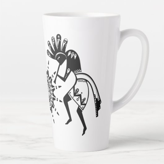 Native American Culture - Sun Dancing Kokopelli 1 Latte Mok (Rechts)