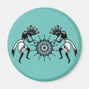 Native American Culture - Sun Dancing Kokopelli 1 Magneet