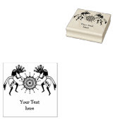Native American Culture - Sun Dancing Kokopelli 1 Rubberstempel (Gestempeld)
