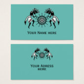 Native American Culture - Sun Dancing Kokopelli 1 Visitekaartje (Voorkant /achterkant)