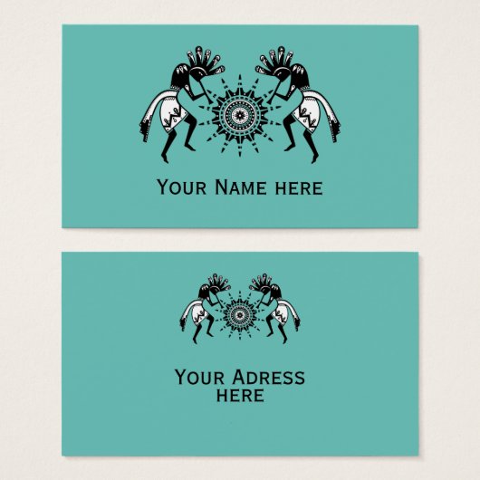 Native American Culture - Sun Dancing Kokopelli 1 Visitekaartje (Voorkant /achterkant)