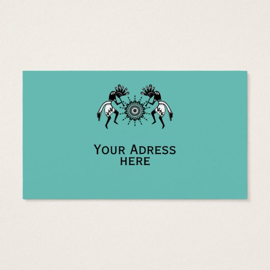 Native American Culture - Sun Dancing Kokopelli 1 Visitekaartje (Achterkant)