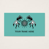 Native American Culture - Sun Dancing Kokopelli 1 Visitekaartje (Voorkant)