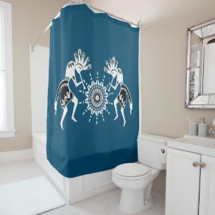 Native American Culture - Sun Dancing Kokopelli 2 Douchegordijn