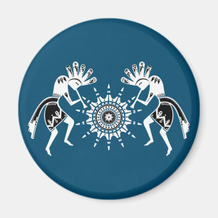 Native American Culture - Sun Dancing Kokopelli 2 Magneet