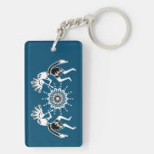 Native American Culture - Sun Dancing Kokopelli 2 Sleutelhanger (achterkant)