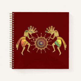 Native American Culture - Sun Dancing Kokopelli 3 Notitieboek
