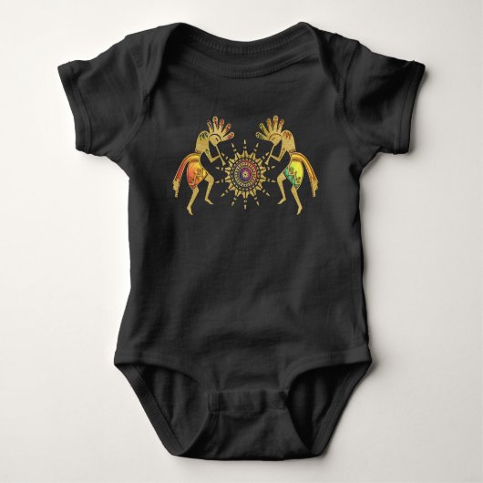 Native American Culture - Sun Dancing Kokopelli 3 Romper (Voorkant)