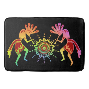Native American Culture - Sun Dancing Kokopelli 4 Badmat