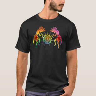 Native American Culture Sun Dancing Kokopelli 4 T-shirt
