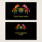 Native American Culture - Sun Dancing Kokopelli 4 Visitekaartje (Voorkant /achterkant)