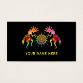 Native American Culture - Sun Dancing Kokopelli 4 Visitekaartje (Voorkant)