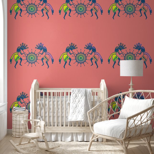 Native American Culture - Sun Dancing Kokopelli 5 Behang (Kinderen)