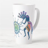 Native American Culture - Sun Dancing Kokopelli 5 Latte Mok (Rechterhoek)