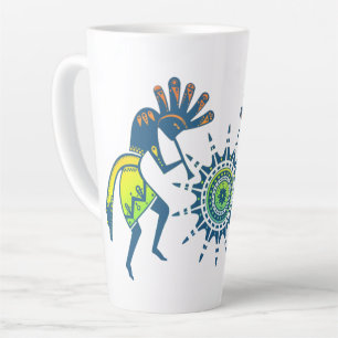 Native American Culture - Sun Dancing Kokopelli 5 Latte Mok
