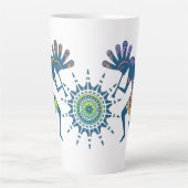 Native American Culture - Sun Dancing Kokopelli 5 Latte Mok (Voorkant)