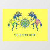 Native American Culture - Sun Dancing Kokopelli 5 Raamsticker (Vel)