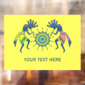 Native American Culture - Sun Dancing Kokopelli 5 Raamsticker (Vel 2)