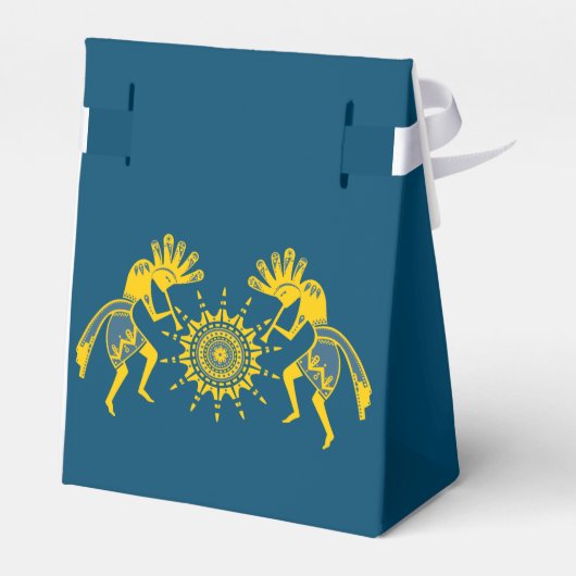 Native American Culture - Sun Dancing Kokopelli 6 Bedankdoosjes (Achterkant)