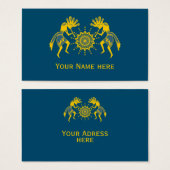 Native American Culture - Sun Dancing Kokopelli 6 Visitekaartje (Voorkant /achterkant)