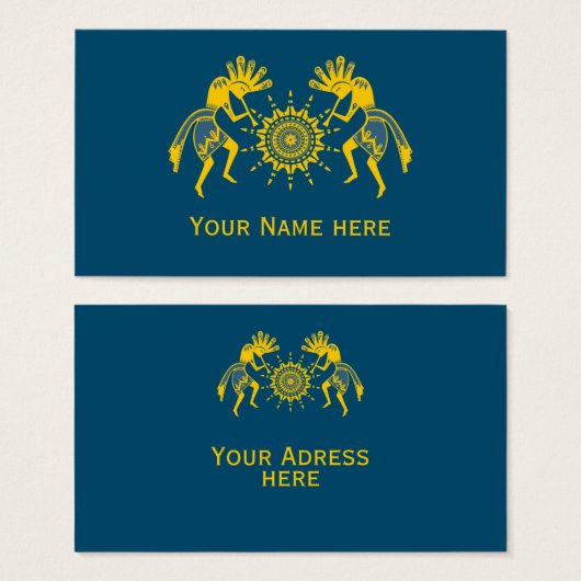 Native American Culture - Sun Dancing Kokopelli 6 Visitekaartje (Voorkant /achterkant)