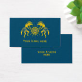 Native American Culture - Sun Dancing Kokopelli 6 Visitekaartje (Bureau)