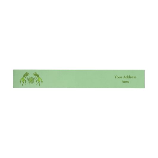 Native American Culture - Sun Dancing Kokopelli 7 Adreslabel Wikkel (Individueel)