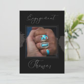 Native American Custom Photo Black Verloving Kaart (Staand voorkant)