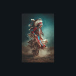 Native American Dancer Canvas Afdruk<br><div class="desc">Bring bold movement, color, and cultural-inspired beauty into your space with this Native American dancer canvas print. Featuring a striking woman in traditional regalia captured in a dramatic and expressive pose, this artwork adds strength, elegance, and artistic energy to any living room, bedroom, office, studio, or creative space. Rich red...</div>