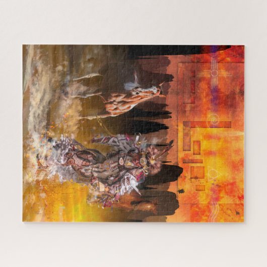 Native American Dancer ROLLING THONDER #1 Legpuzzel (Horizontaal)