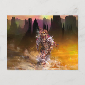 Native American Dancer ROLLING THONDER Briefkaart