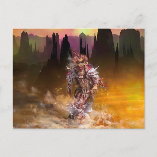 Native American Dancer ROLLING THONDER Briefkaart (Voorkant)