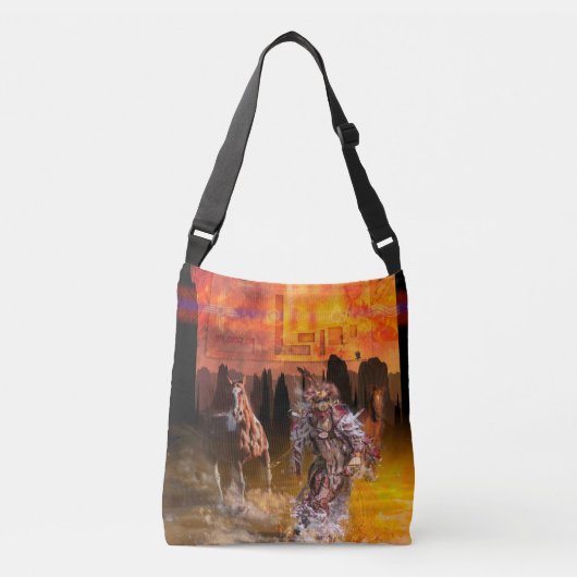 Native American Dancer ROLLING THONDER Crossbody Tas (Voorkant)