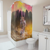 Native American Dancer ROLLING THONDER Douchegordijn (In situ)