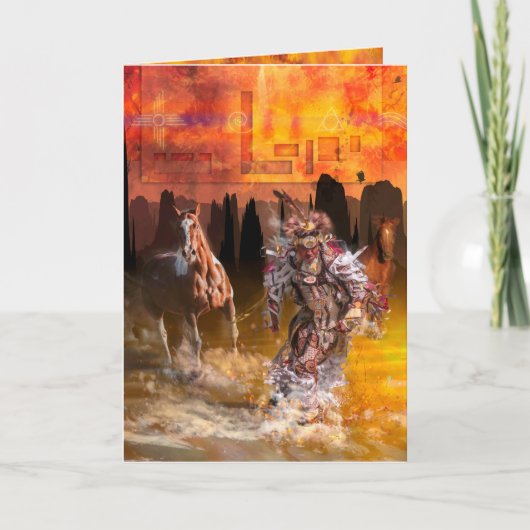 Native American Dancer ROLLING THONDER Kaart (Voorkant)
