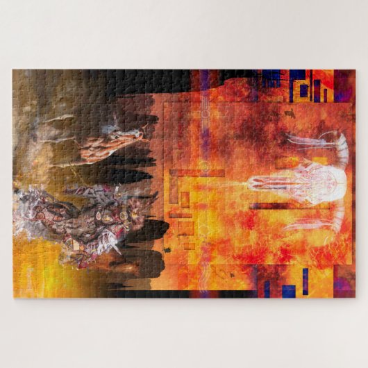 Native American Dancer ROLLING THONDER Legpuzzel (Horizontaal)