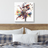 Native American Dancer Stretched Canvas Print (Insitu (Slaapkamer))