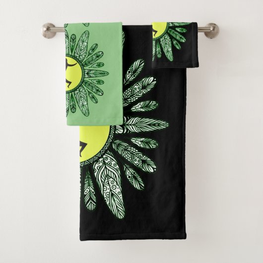 Native American Dancing Kokopelli Bad Handdoek (Insitu)