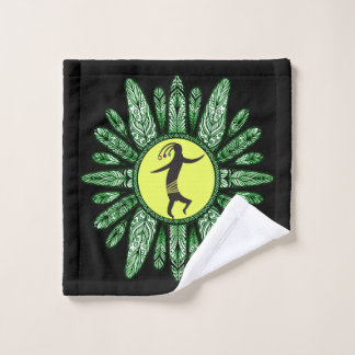 Native American Dancing Kokopelli Bad Handdoek