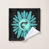 Native American Dancing Kokopelli Bad Handdoek (Wasdoekje)