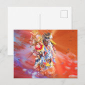 Native American DANCING WOLVES Briefkaart (Voorkant / Achterkant)